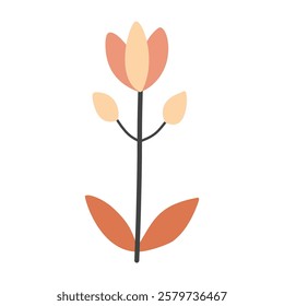 Cute flower,cartoon, isolated, vector illustration, graphic design, flat 