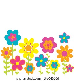 Color 3d Flowers Isolated On White Stock Vector (Royalty Free ...