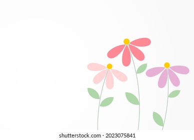 El fondo de las flores. Ilustración vectorial.