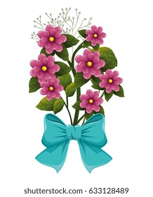 cute flowers with bown