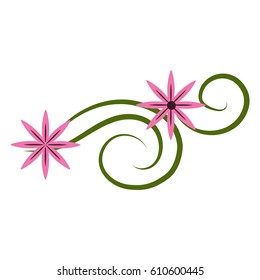 cute flowers branches decoration