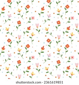 Cute flowers. Can be printed on any material: package, merch, fabric, home.