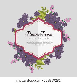 cute flowers frame background