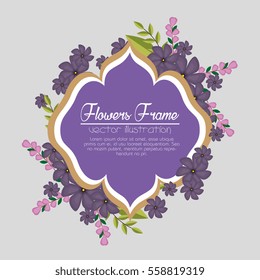 cute flowers frame background