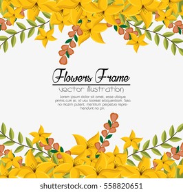 cute flowers frame background