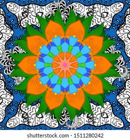 Cute flowers. Line seamless pattern. Vector Trendy fabric pattern.