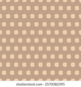 Cute flowers on pastel background, seamless pattern