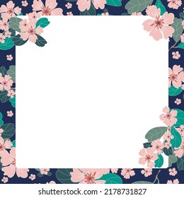 cute flowers paper border background