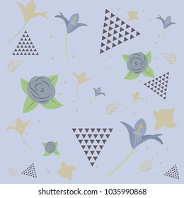 Cute flowers pattern background