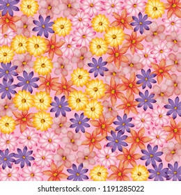 cute flowers pattern background