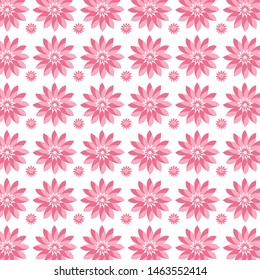 Cute flowers pattern in pink colors. White background. floral background. The elegant the template for fashion prints