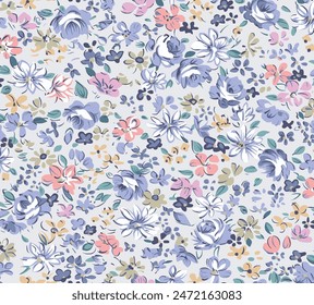 cute flowers pattern suitable for textile design or wall decoration