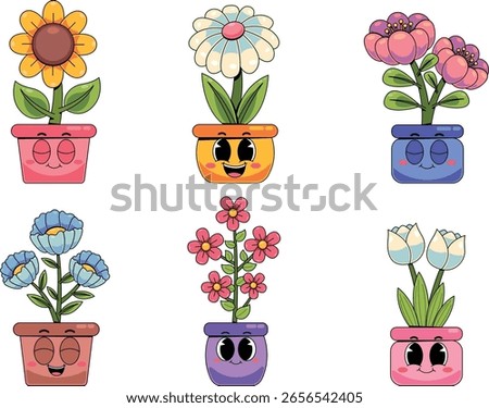 Cute Flowers in Pots Collection