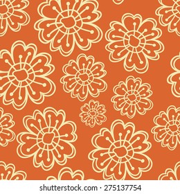Cute flowers seamless pattern. Flowers background. For your design, textile, fabric, wrapping paper, wedding invitations, birthday cards, scrapbooking, party decorations, invitation cards, gift wrap.