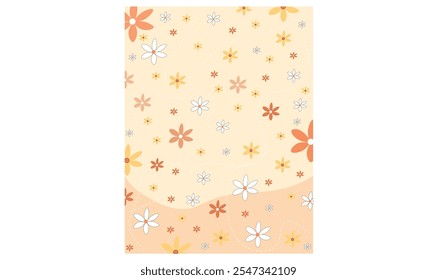 Cute flowers seamless pattern Fashionable floral pattern vector illustration for use.
