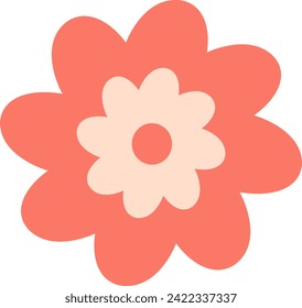 cute flowers single flat icon
