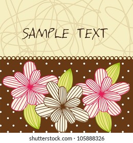 cute flowers with space for copy. vector illustration