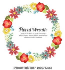 cute flowers spring wreath