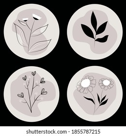cute flowers for stickers or cover stories