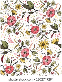 cute flowers vector illustration graphic