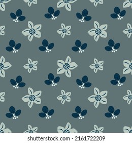 Cute Flowers  Vector ilustration seamless patern with.Great for textile,fabric,wrapping paper,and any print.