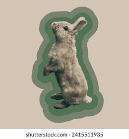 cute fluffy adorable easter bunny. 
