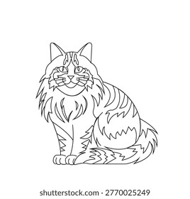 Cute fluffy cat line