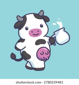 A cute fluffy cow