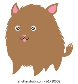 Cute fluffy dog.