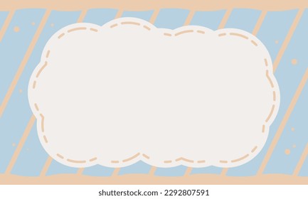 Cute fluffy frame background design