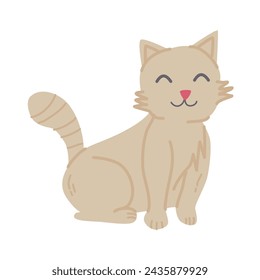A cute fluffy kitten. a picture for a pet store, interior decoration.