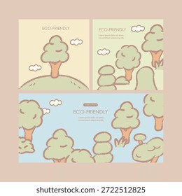Una ilustración de árbol lindo y esponjoso dibujado con textura de lápiz suave. Diseñado en un estilo ecológico para su uso en campañas de naturaleza, carteles educativos y marca ambiental.