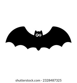 Cute flying bat cartoon halloween.