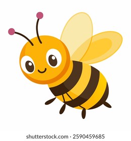 cute flying bee on the sky
