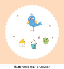 cute flying bird