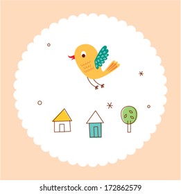 cute flying bird