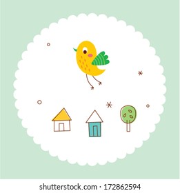 cute flying bird