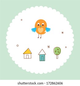cute flying bird