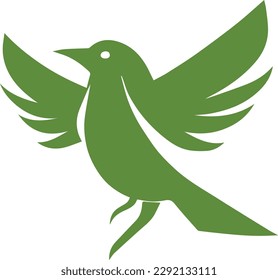 Cute Flying Bird Logo Design 