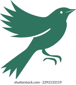 Cute Flying Bird Logo Design 