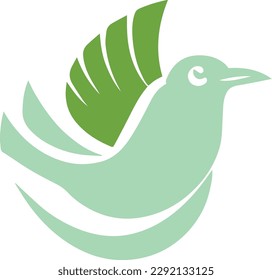 Cute Flying Bird Logo Design 
