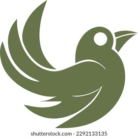 Diseño de logotipo de pájaro volador 