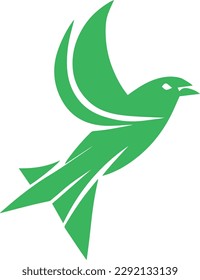 Cute Flying Bird Logo Design 