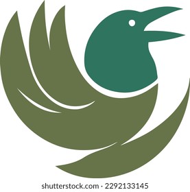 Cute Flying Bird Logo Design 