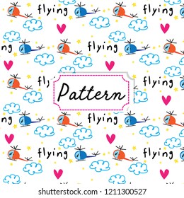 cute flying in the sky background