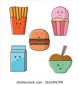 Cute Food and Drink Character