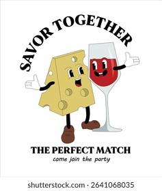 Cute Food and Drink Duo Cartoon Art