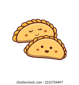 Vector de diseño de logotipo de Comida Cuta. Pastel dulce