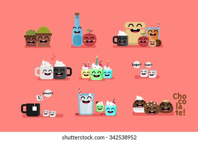 Cute food vector illustration