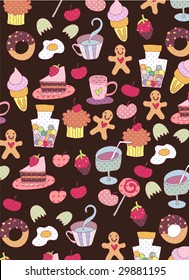 cute food wallpaper design
